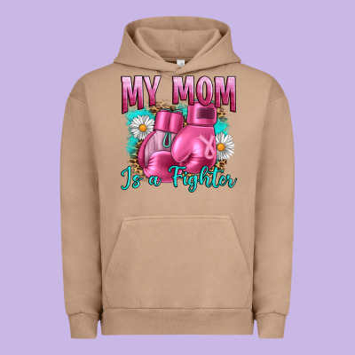 Breast Cancer My Mom Is A Fighter Urban Hoodie Designed By Artiststas