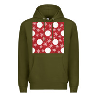 Army Green christmas snow flakes seamless pattern Premium Hoodie - BundleAndBundleShop