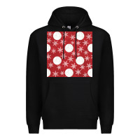 Black christmas snow flakes seamless pattern Premium Hoodie - BundleAndBundleShop
