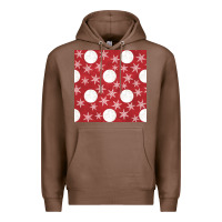Chestnut christmas snow flakes seamless pattern Premium Hoodie - BundleAndBundleShop