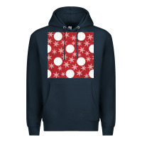 Navy christmas snow flakes seamless pattern Premium Hoodie - BundleAndBundleShop