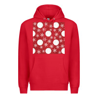 Red christmas snow flakes seamless pattern Premium Hoodie - BundleAndBundleShop