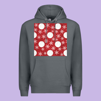 Christmas Snow Flakes Seamless Pattern Premium Hoodie Designed By Bundleandbundleshop
