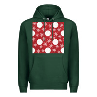 Sports Green christmas snow flakes seamless pattern Premium Hoodie - BundleAndBundleShop