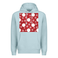 Blue Mist christmas snow flakes seamless pattern Premium Hoodie - BundleAndBundleShop