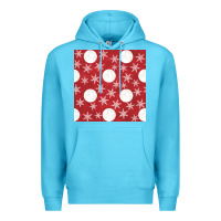 Ocean Blue christmas snow flakes seamless pattern Premium Hoodie - BundleAndBundleShop