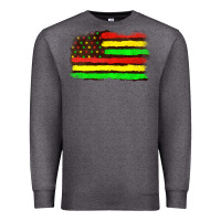 Charcoal Heather juneteenth flag Premium Sweatshirt - texasbilliewilder