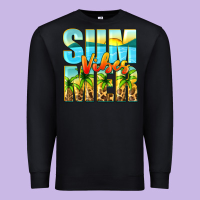 Summer Vibes Premium Sweatshirt Designed By Zillion Design Studio