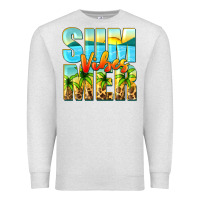 Oatmeal Heather summer vibes Premium Sweatshirt - Zillion Design Studio
