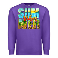 Purple summer vibes Premium Sweatshirt - Zillion Design Studio