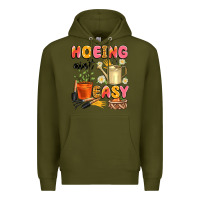 Army Green hoeing ain't easy Premium Hoodie - Artiststas