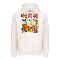Pale Pink hoeing ain't easy Premium Hoodie - Artiststas