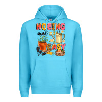 Ocean Blue hoeing ain't easy Premium Hoodie - Artiststas
