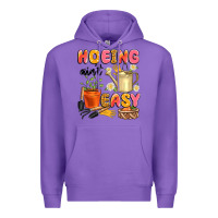 Purple hoeing ain't easy Premium Hoodie - Artiststas