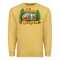 Antique Gold happy camper Premium Sweatshirt - Zillion Design Studio
