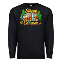 Black happy camper Premium Sweatshirt - Zillion Design Studio