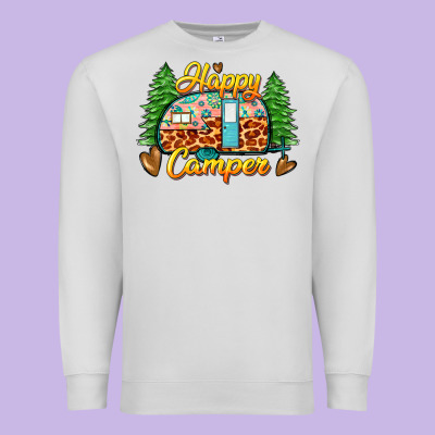 Happy Camper Premium Sweatshirt Designed By Zillion Design Studio
