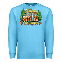 Ocean Blue happy camper Premium Sweatshirt - Zillion Design Studio