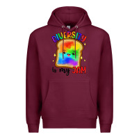 Burgundy diversity is my jam Premium Hoodie - Artiststas