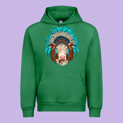 Hereford Indian Headdress Urban Hoodie Designed By Jahusdesignshop
