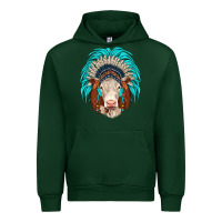 Forest Green hereford indian headdress Urban Hoodie - JahusDesignShop