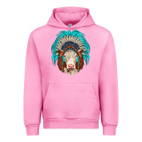 Fuchsia Pink hereford indian headdress Urban Hoodie - JahusDesignShop