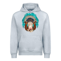 Heather Grey hereford indian headdress Urban Hoodie - JahusDesignShop