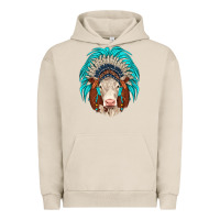 Pigment French Oak hereford indian headdress Urban Hoodie - JahusDesignShop
