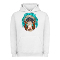 Pigment Lunar Rock hereford indian headdress Urban Hoodie - JahusDesignShop