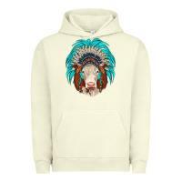 Pigment Pistachio hereford indian headdress Urban Hoodie - JahusDesignShop