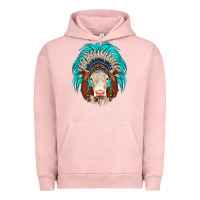 Pigment Salmon hereford indian headdress Urban Hoodie - JahusDesignShop