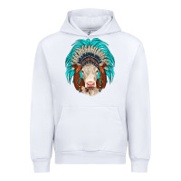 White hereford indian headdress Urban Hoodie - JahusDesignShop