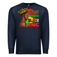 Navy juneteenth black king Premium Sweatshirt - texasbilliewilder