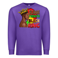 Purple juneteenth black king Premium Sweatshirt - texasbilliewilder