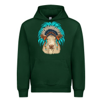 Forest Green charolais indian headdress Urban Hoodie - JahusDesignShop