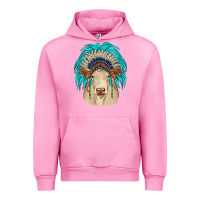 Fuchsia Pink charolais indian headdress Urban Hoodie - JahusDesignShop