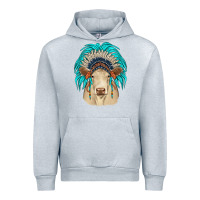 Heather Grey charolais indian headdress Urban Hoodie - JahusDesignShop