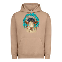 Pigment Burro charolais indian headdress Urban Hoodie - JahusDesignShop