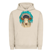 Pigment French Oak charolais indian headdress Urban Hoodie - JahusDesignShop