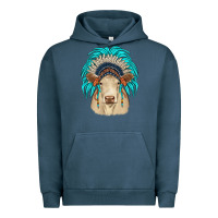 Pigment Midnight Navy charolais indian headdress Urban Hoodie - JahusDesignShop