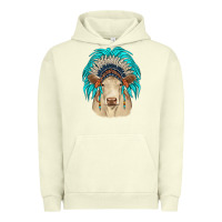 Pigment Pistachio charolais indian headdress Urban Hoodie - JahusDesignShop