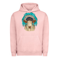 Pigment Salmon charolais indian headdress Urban Hoodie - JahusDesignShop