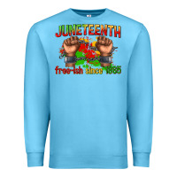Ocean Blue juneteenth free ish since 1865 Premium Sweatshirt - texasbilliewilder