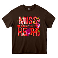 Chocolate Brown Mis Steal Your Heart Heavy Core Tee - CowhideDigitalArt