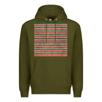 Army Green christmas stripes seamless pattern Premium Hoodie - BundleAndBundleShop
