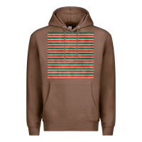 Chestnut christmas stripes seamless pattern Premium Hoodie - BundleAndBundleShop