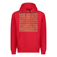 Red christmas stripes seamless pattern Premium Hoodie - BundleAndBundleShop