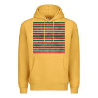Mustard christmas stripes seamless pattern Premium Hoodie - BundleAndBundleShop
