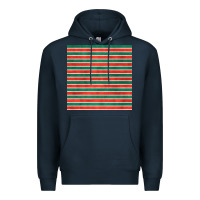 Navy christmas stripes seamless pattern Premium Hoodie - BundleAndBundleShop