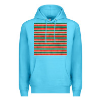 Ocean Blue christmas stripes seamless pattern Premium Hoodie - BundleAndBundleShop
